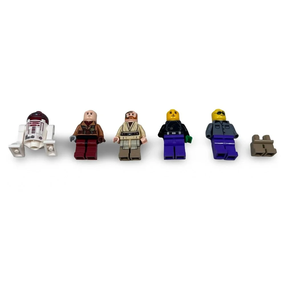 LEGO Star Wars Minifigure Lot R4-P17 Hondo Ohnaka Obi-Wan Kenobi Gray Purple Leg